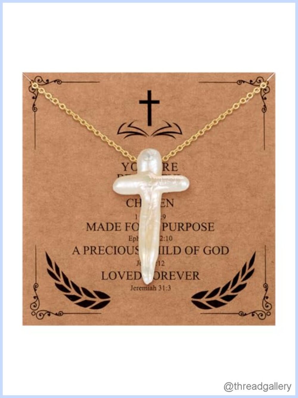 Baroque Freshwater Pearl Cross Necklace Crisscross Chain